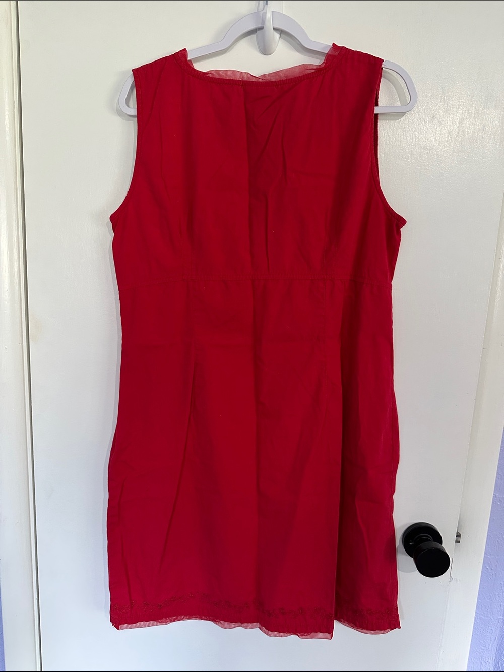 Faded Glory Red V-Neck Dress Size 16 100% Cotton. - Picture 6 of 8